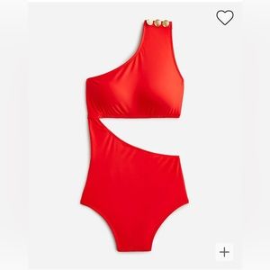 J. Crew Cutout one-piece full-coverage swimsuit with buttons NWT size 6
